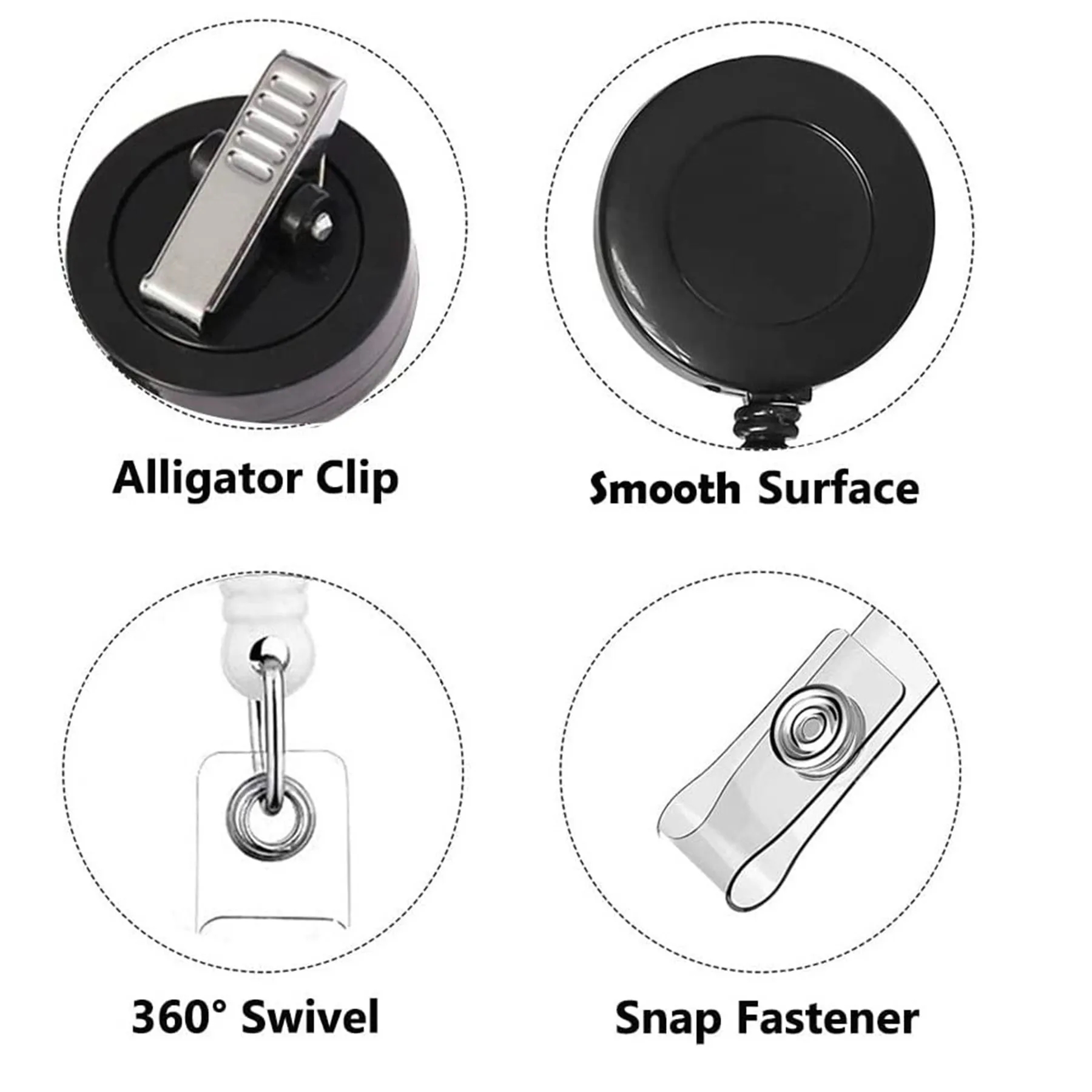 Office Supplies 360 Rotating Retractable Badge Reel 2