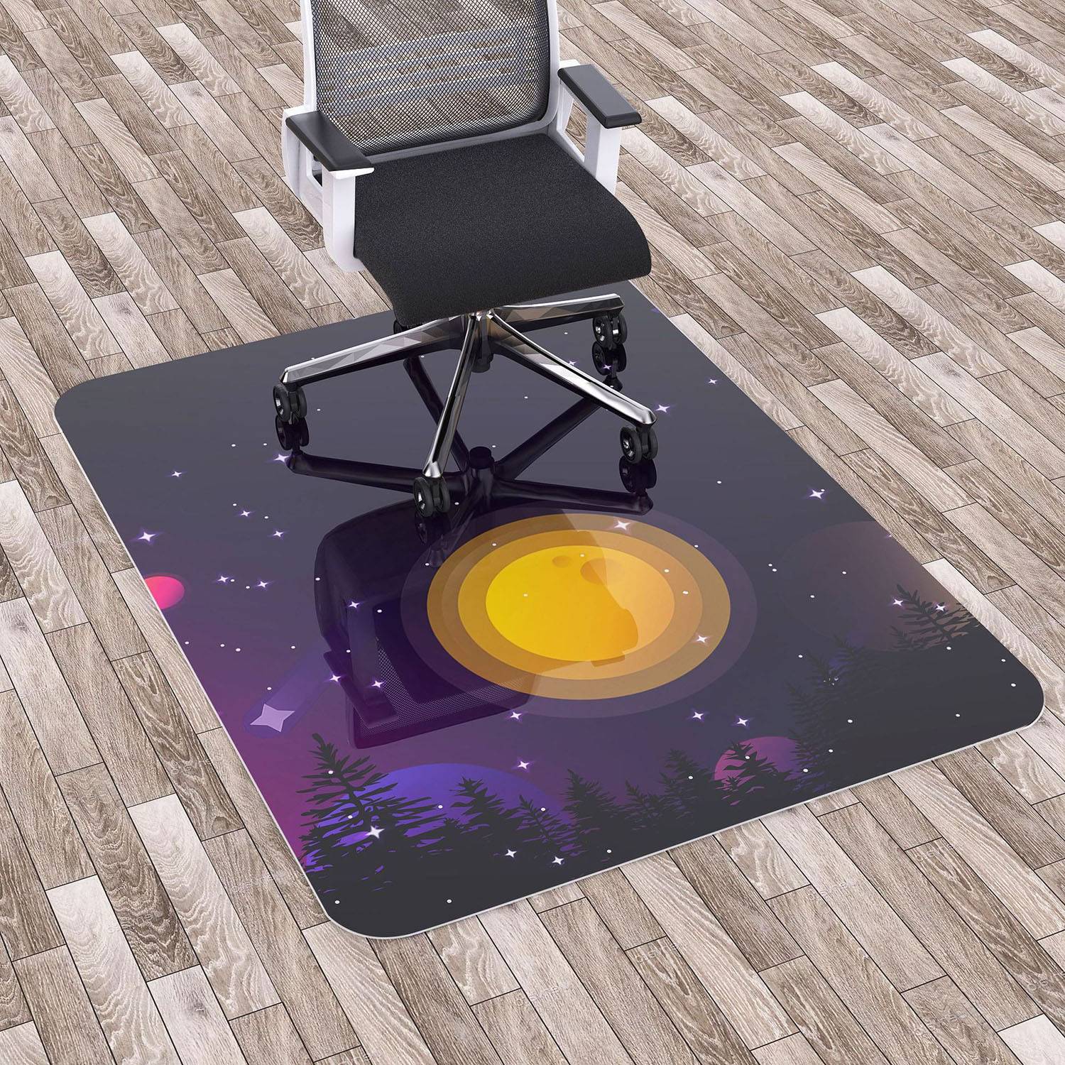 Hardwood Floors, Rug Office Chair Mat 3