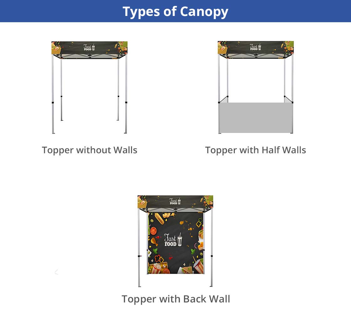 6 Ft Aluminum Canopy Tent with Frame & Topper 10