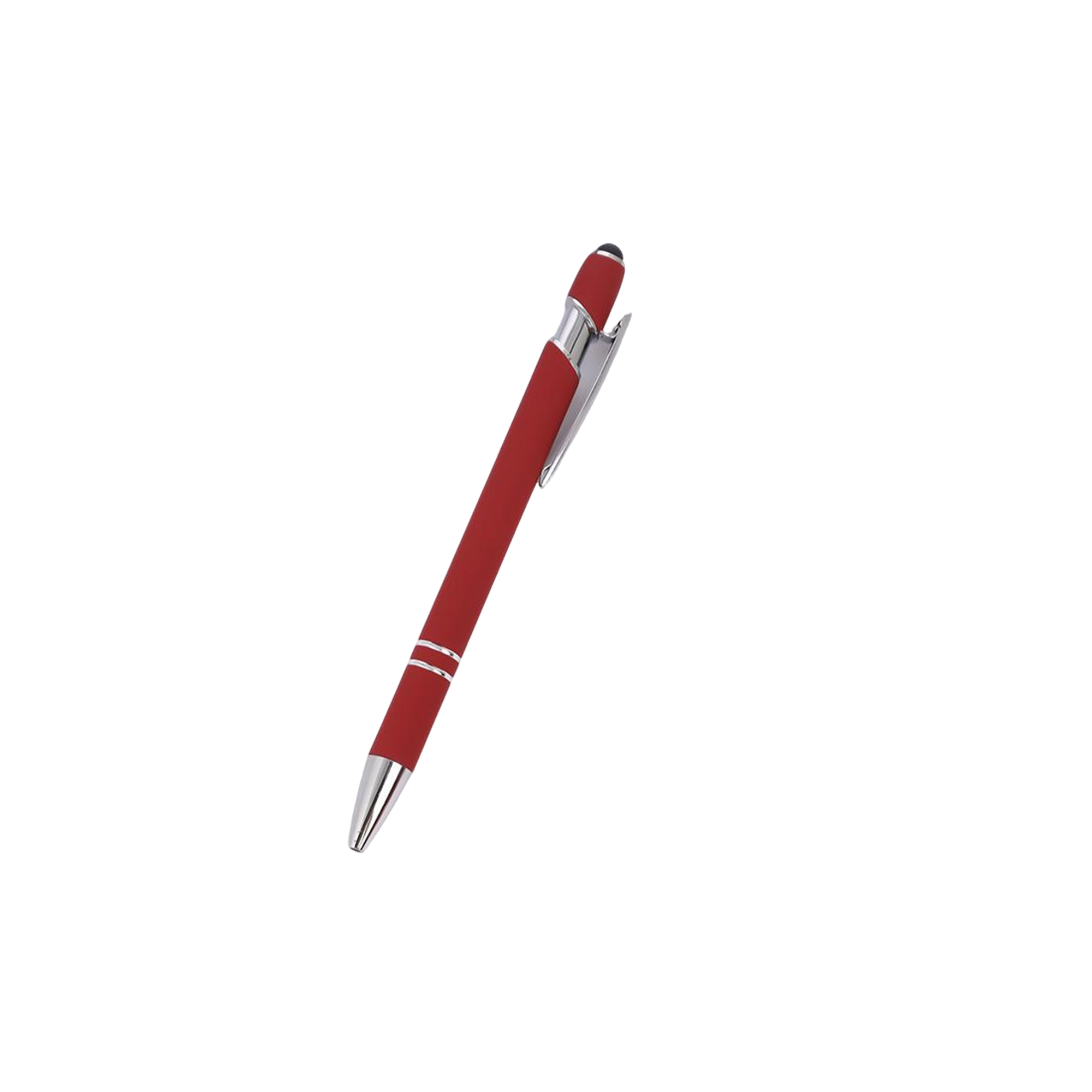 Metal Click Ballpoint Pen With Capacitive Stylus 5.7" 5
