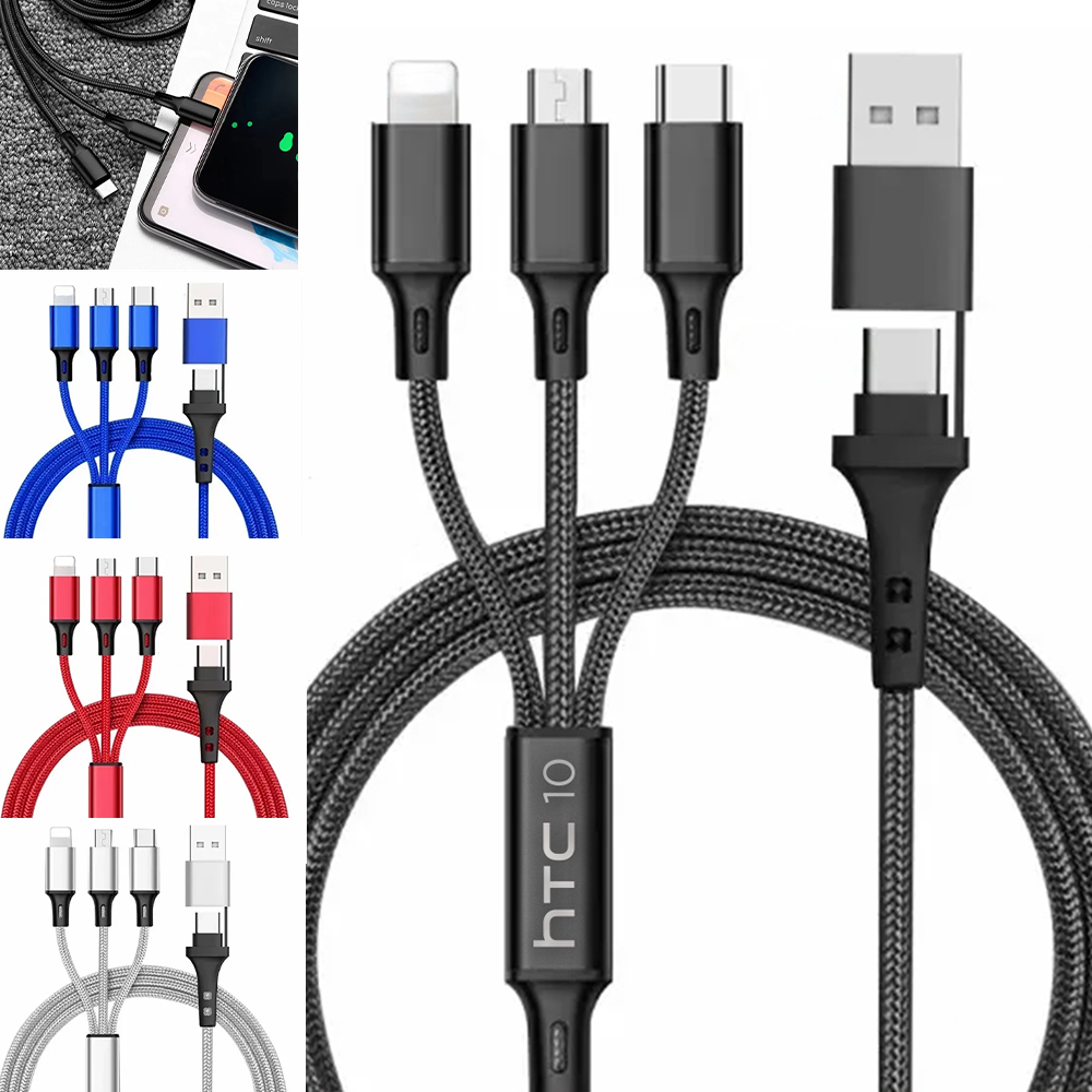 TriCharge Pro 3-in-1 Braided Fast Cable 4