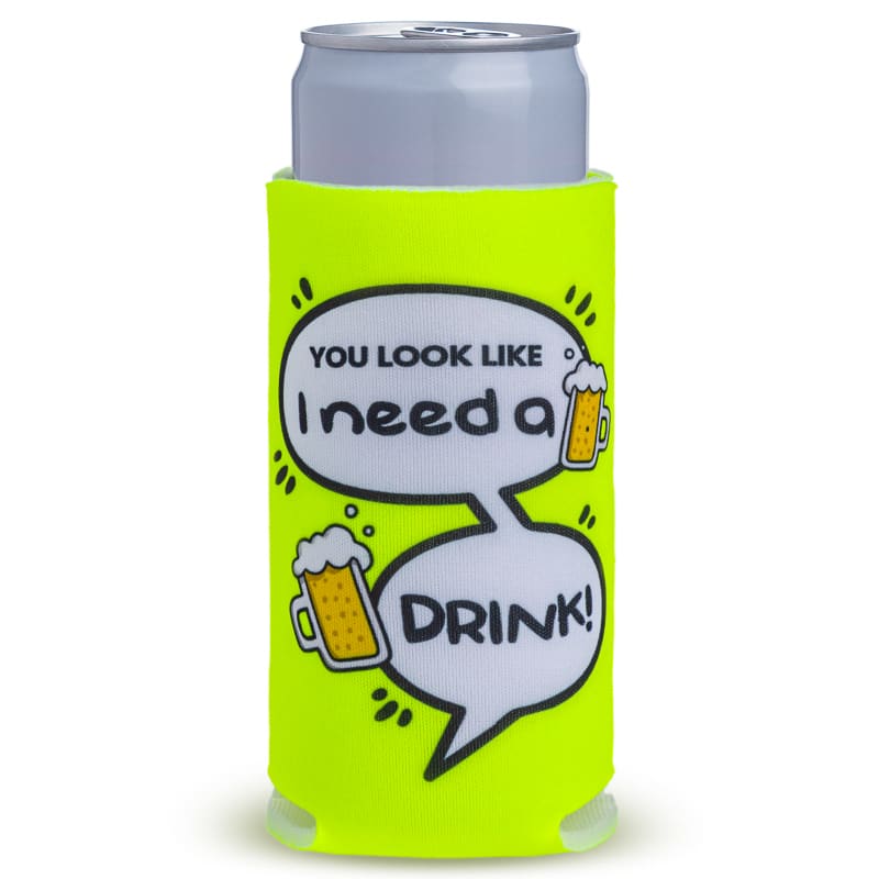 Fluorescent Neon Collapsible SLIM Can Coolers 3