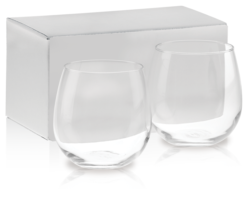 16.75 oz. Etched Stemless Red Wine Gift Set 3