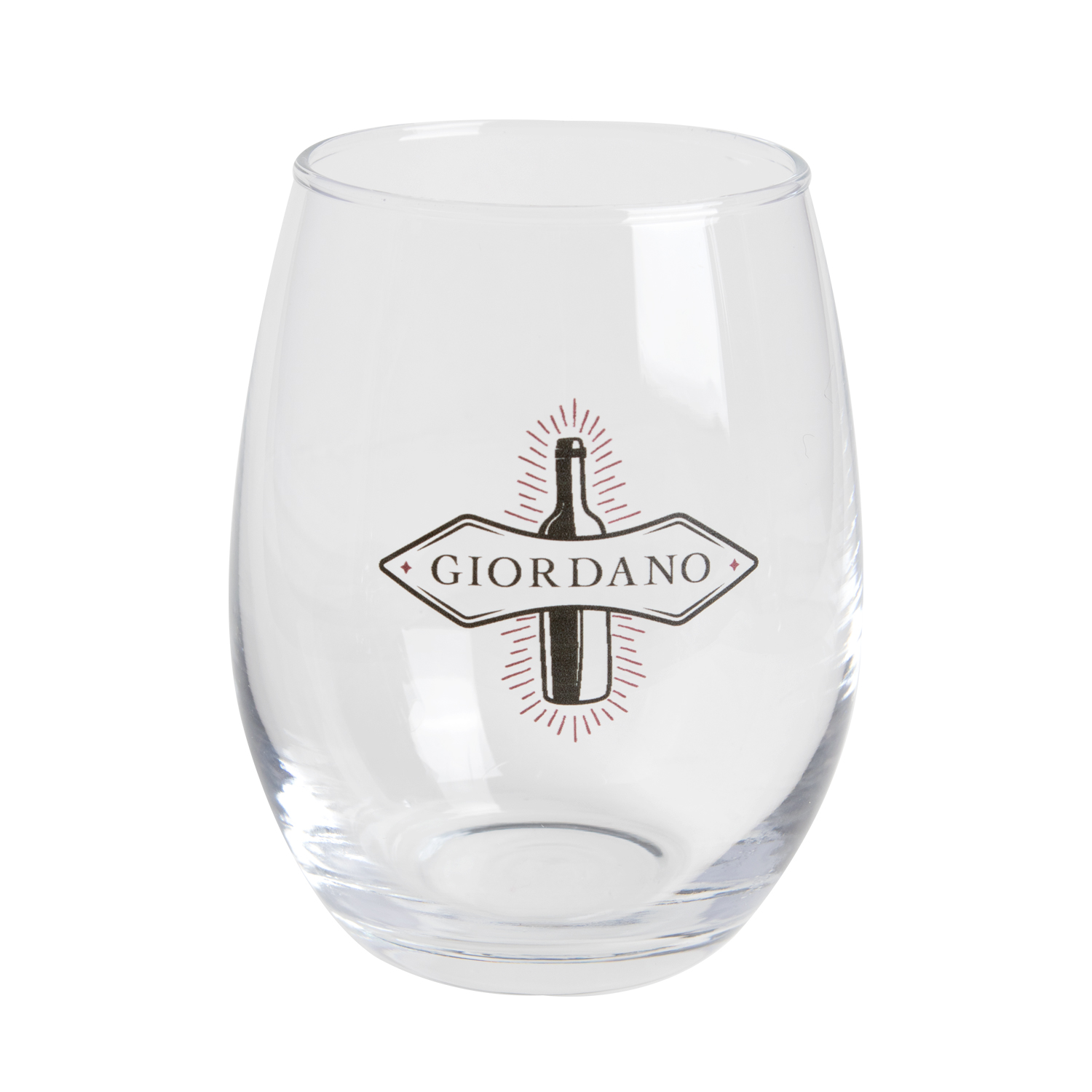 9 oz. Tulip Stemless Wine Glass (2 Color Imprint) 8
