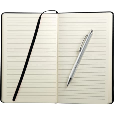 FSC® Mix 6" x 8.5" Viola Bound Notebook with Pen 26