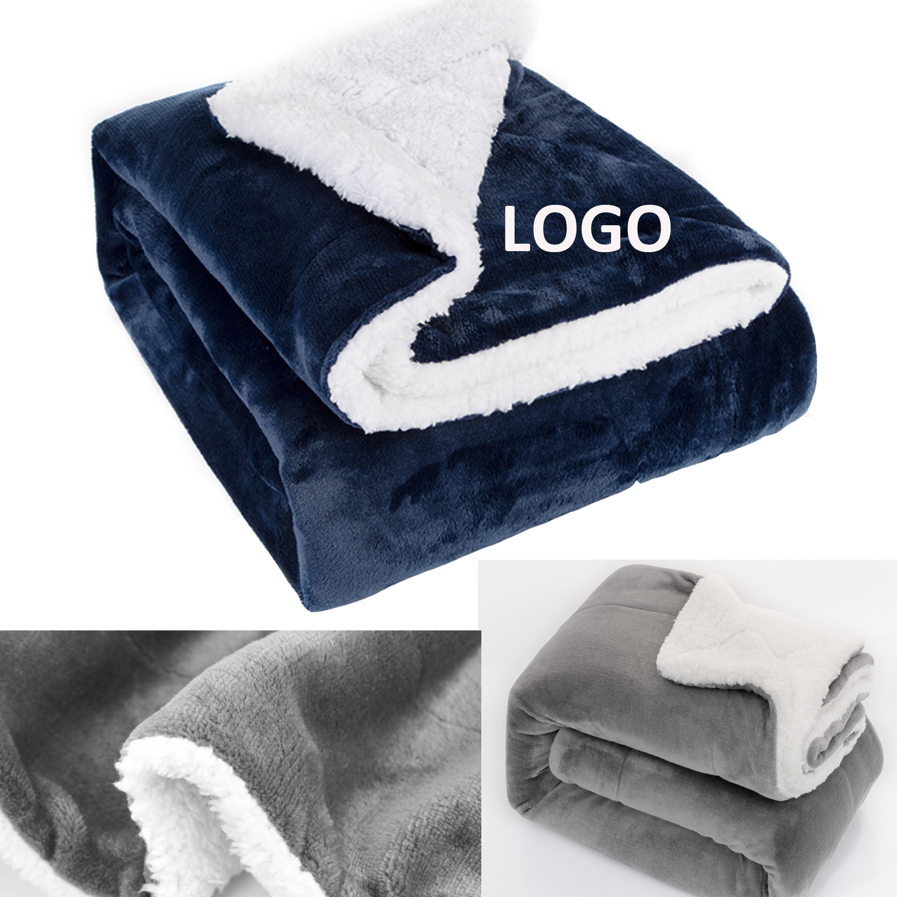 Embroidered Sherpa Fleece Blanket 2