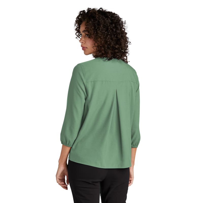 MERCER+METTLE Women's Stretch Crepe 3/4-Sleeve Blouse 22