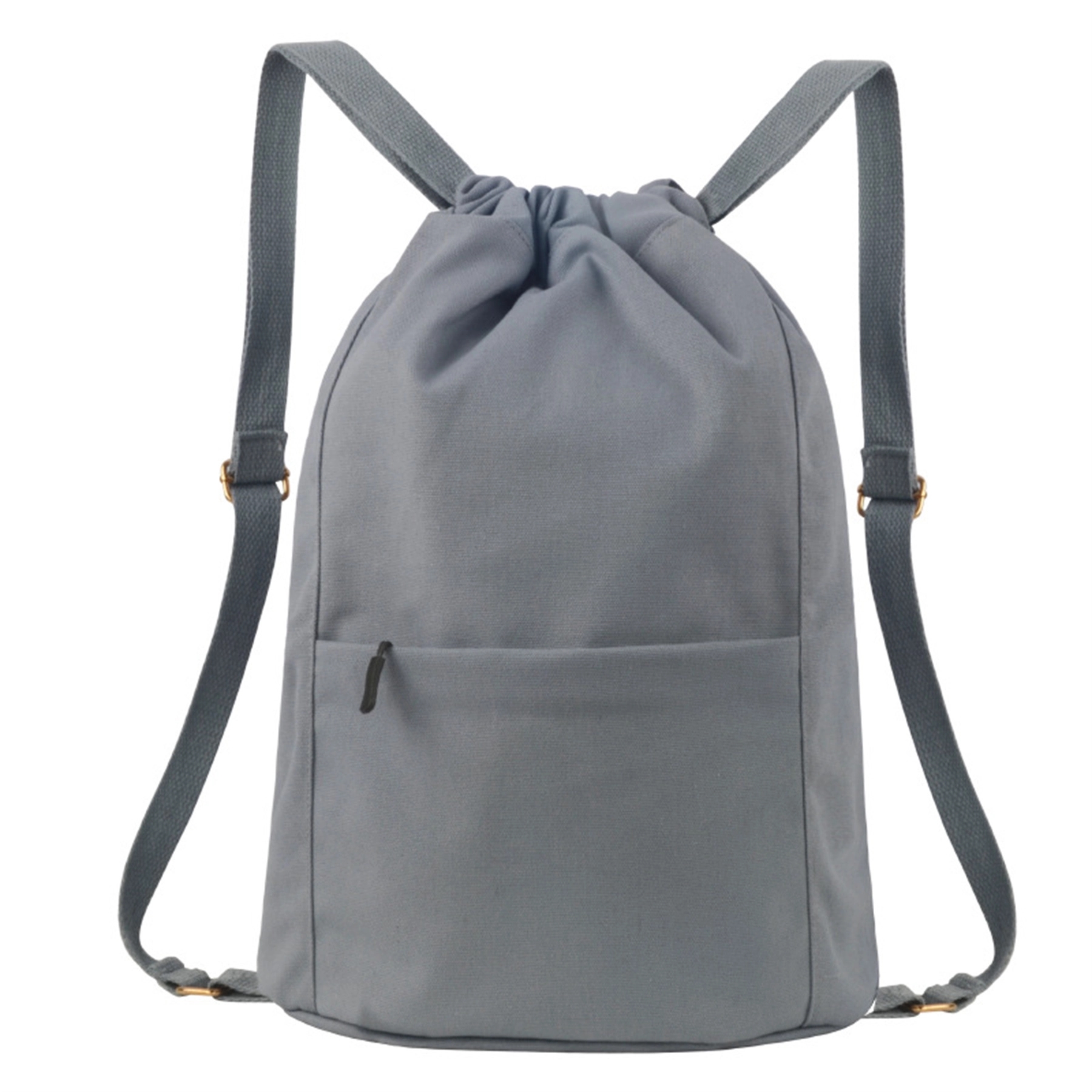 Canvas backpacks with Adjustable Strap&Zipper Pocket 2