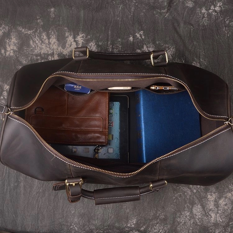 Genuine Leather Large Travel Duffle Bag 5