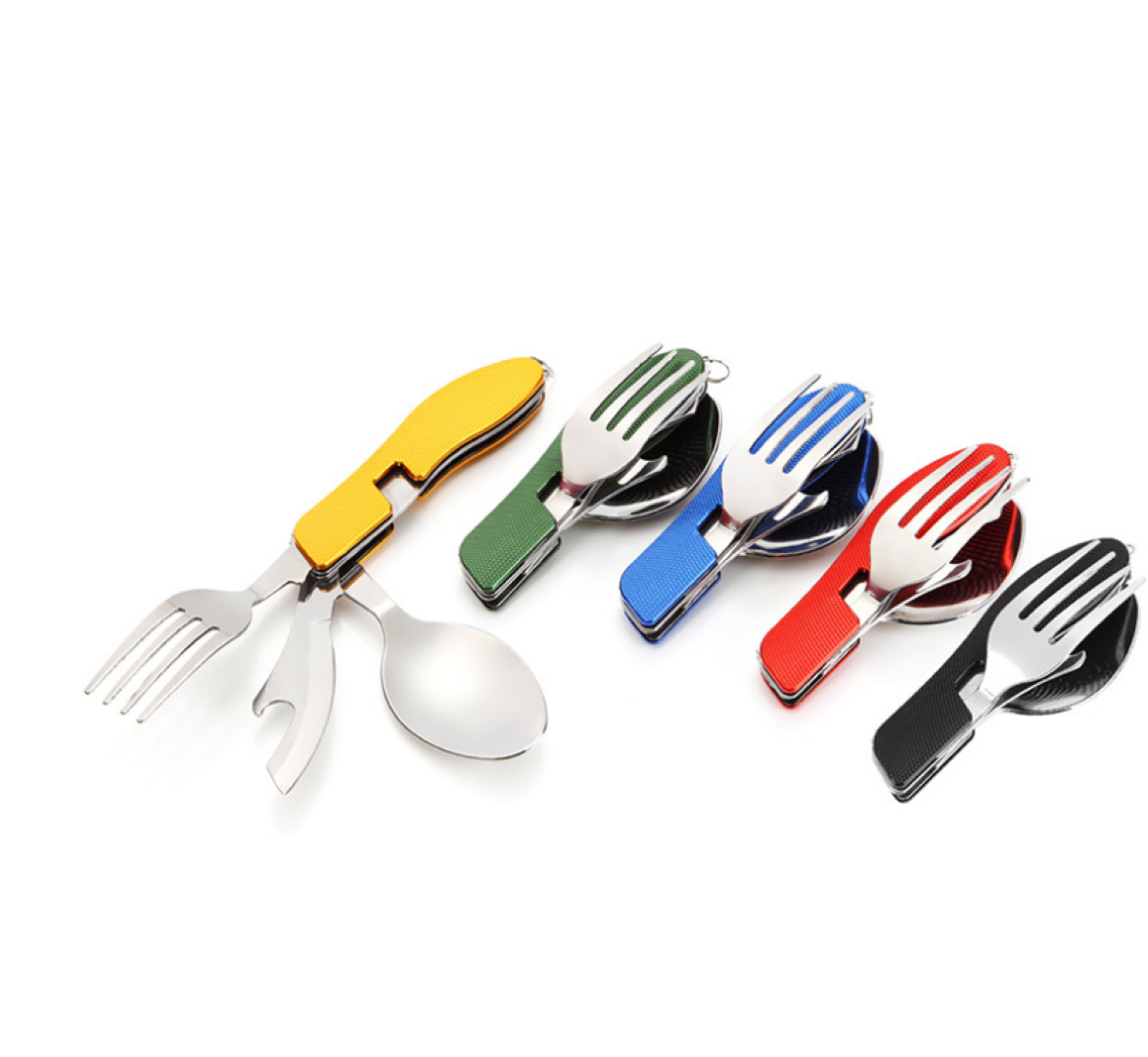 Portable 4 in 1 Stainless Steel Travel Utensil 4
