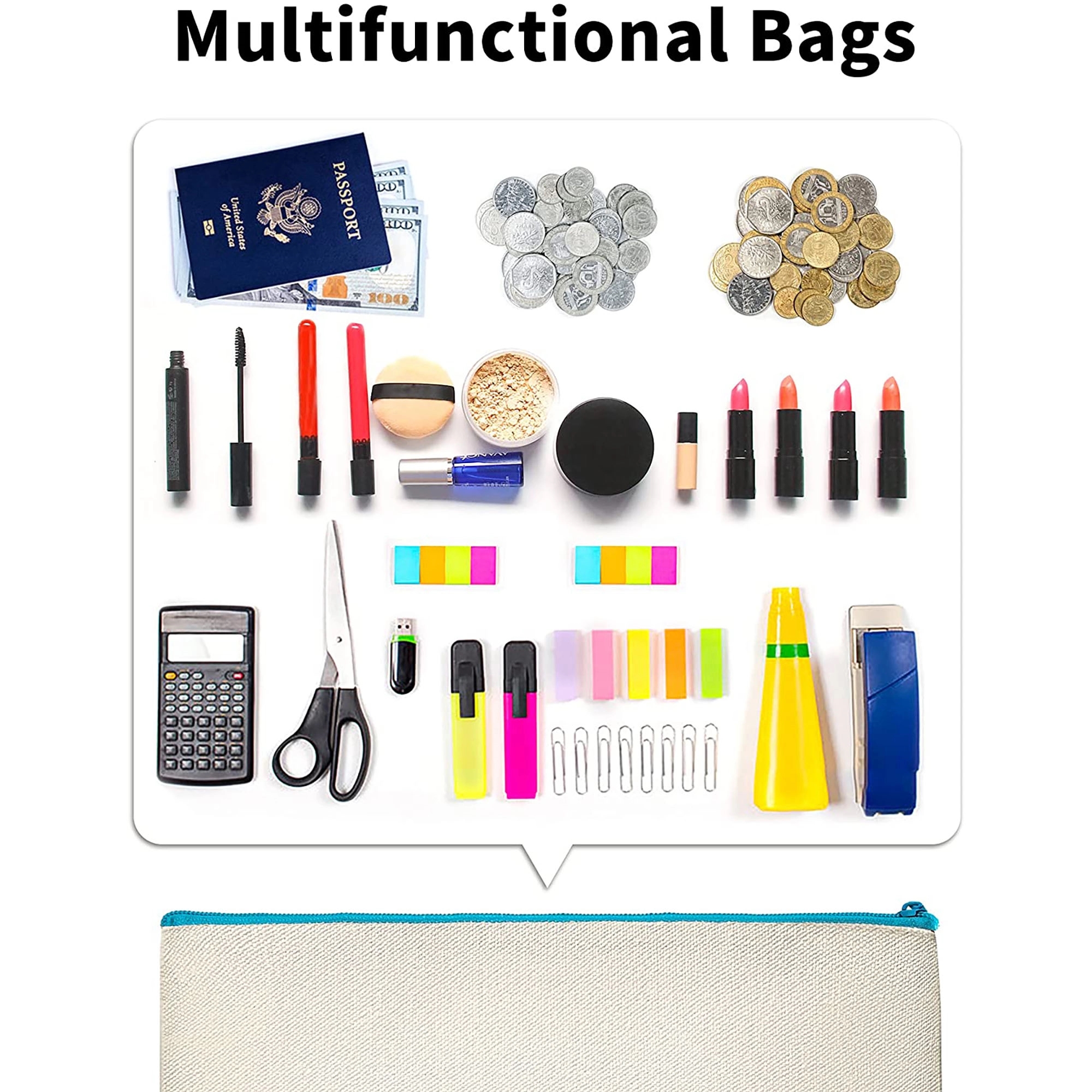Full Color Canvas Cosmetic Bag 2