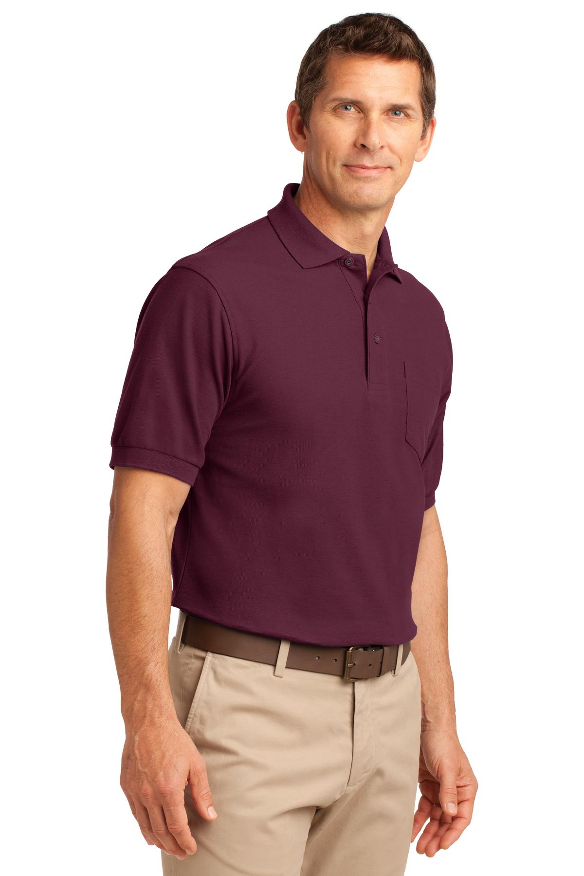 Port Authority Silk Touch Polo with Pocket. K500P 2