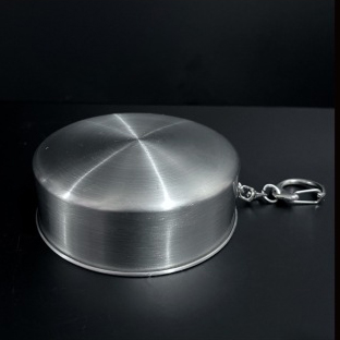 150ML Travel 304 Stainless Steel Collapsible Cup w/ Metal Keychain 11