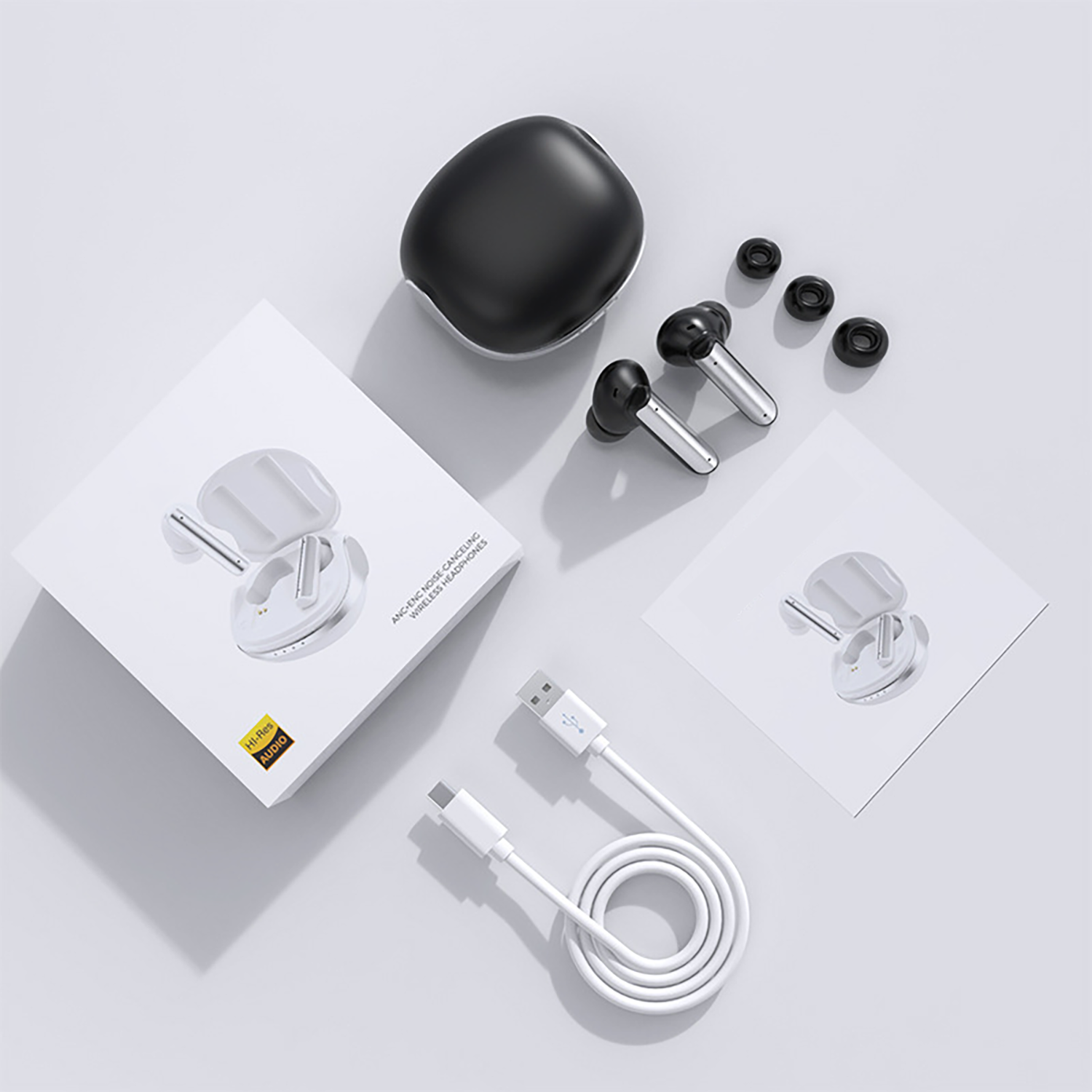 Wireless Earbuds ANC ENC Noise Cancelling Bluetooth V5.3 4