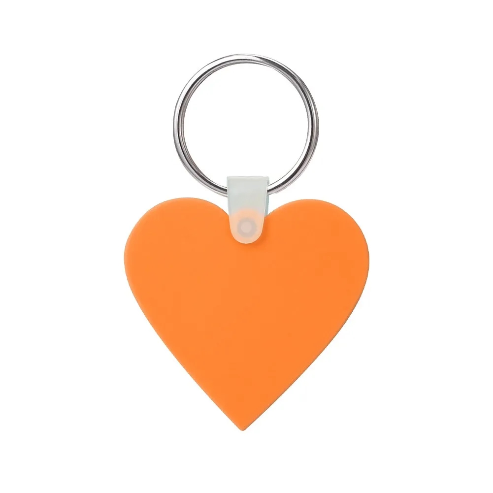 Custom Heart Shaped Silicone Key Tag 11