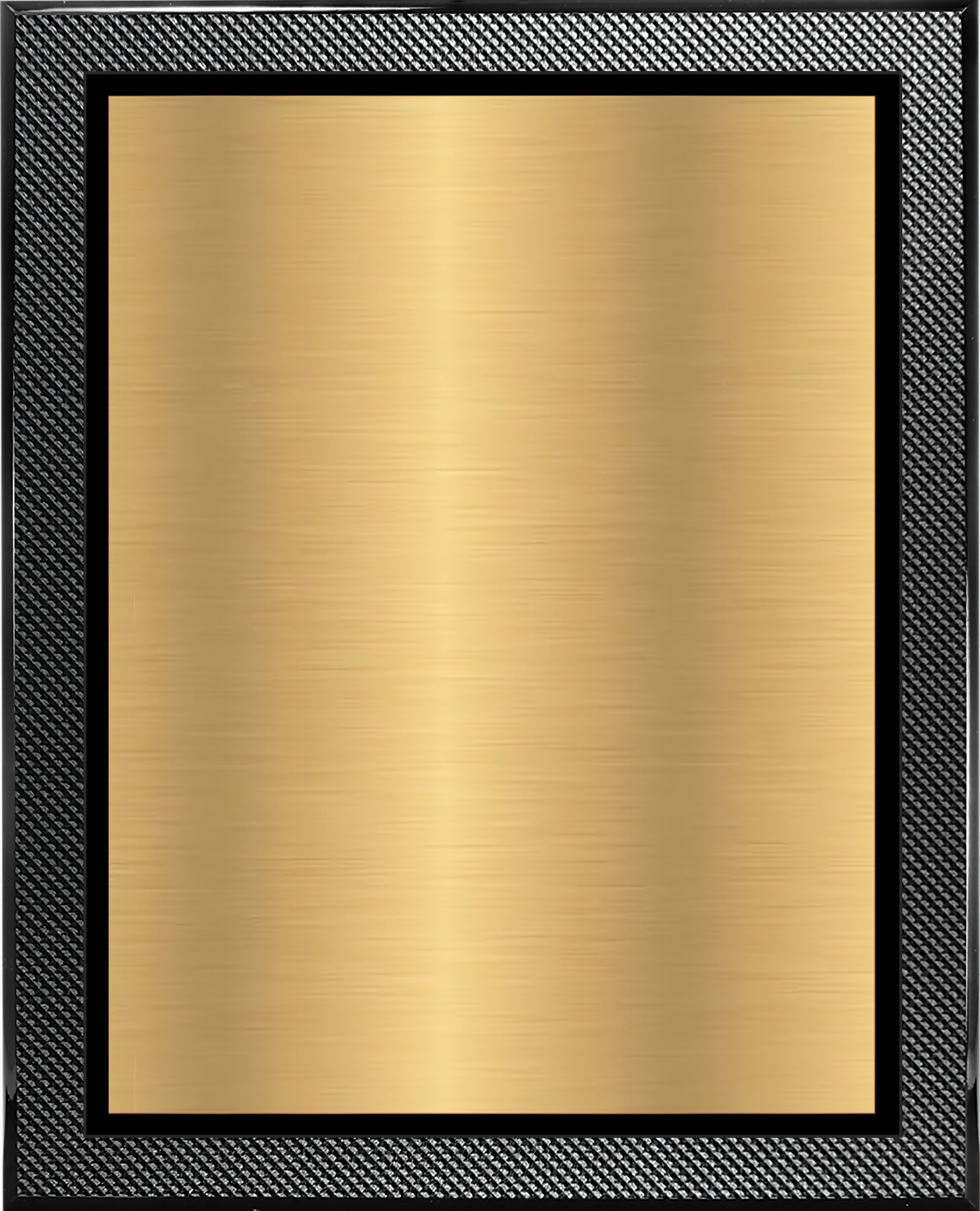 Piano Carbon Fiber Finish Plaque w/Choice of Double Plate 8