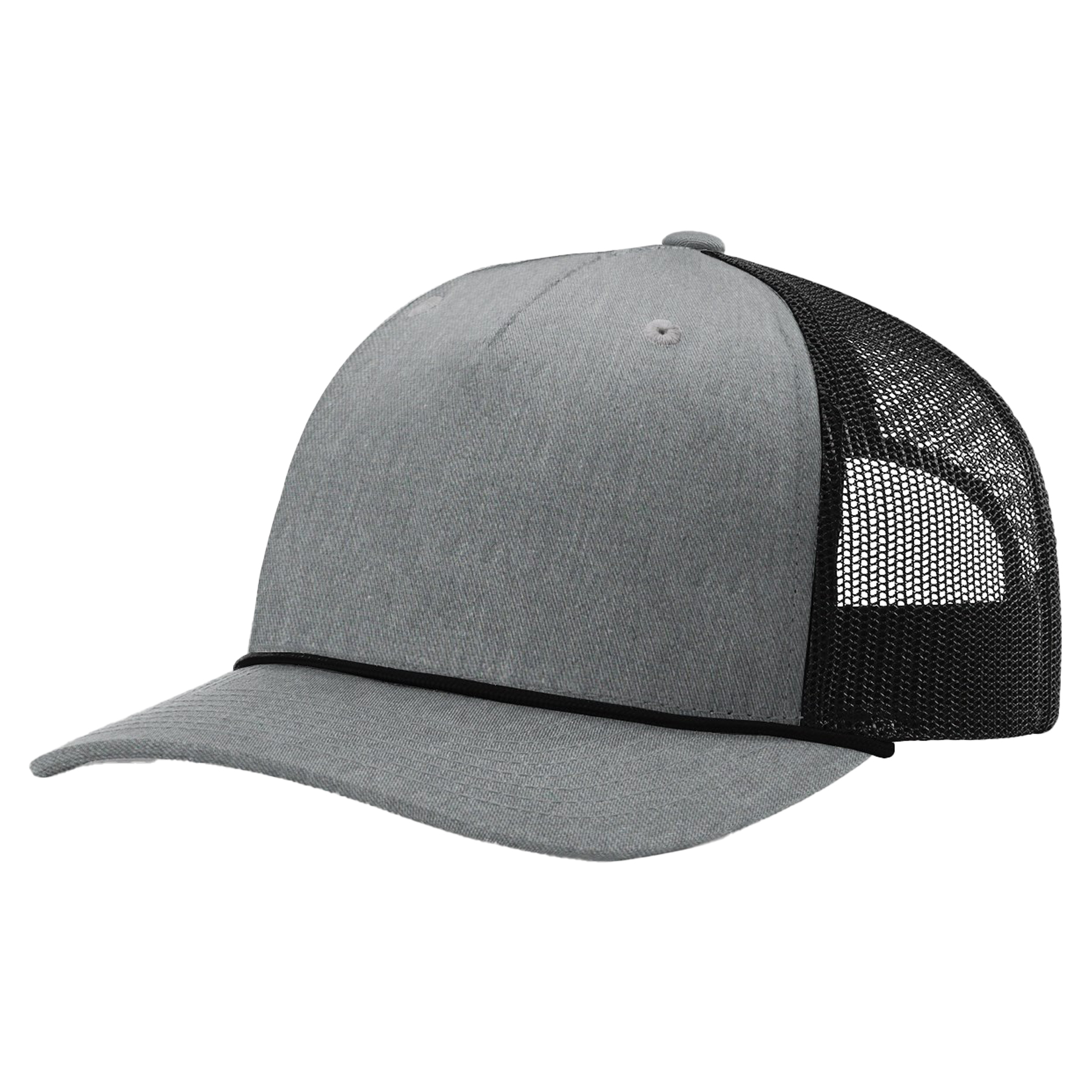 Richardson 112FPR 5-Panel Trucker Hat with Rope w/Leatherette Adhesive Patches or Embroidery 51