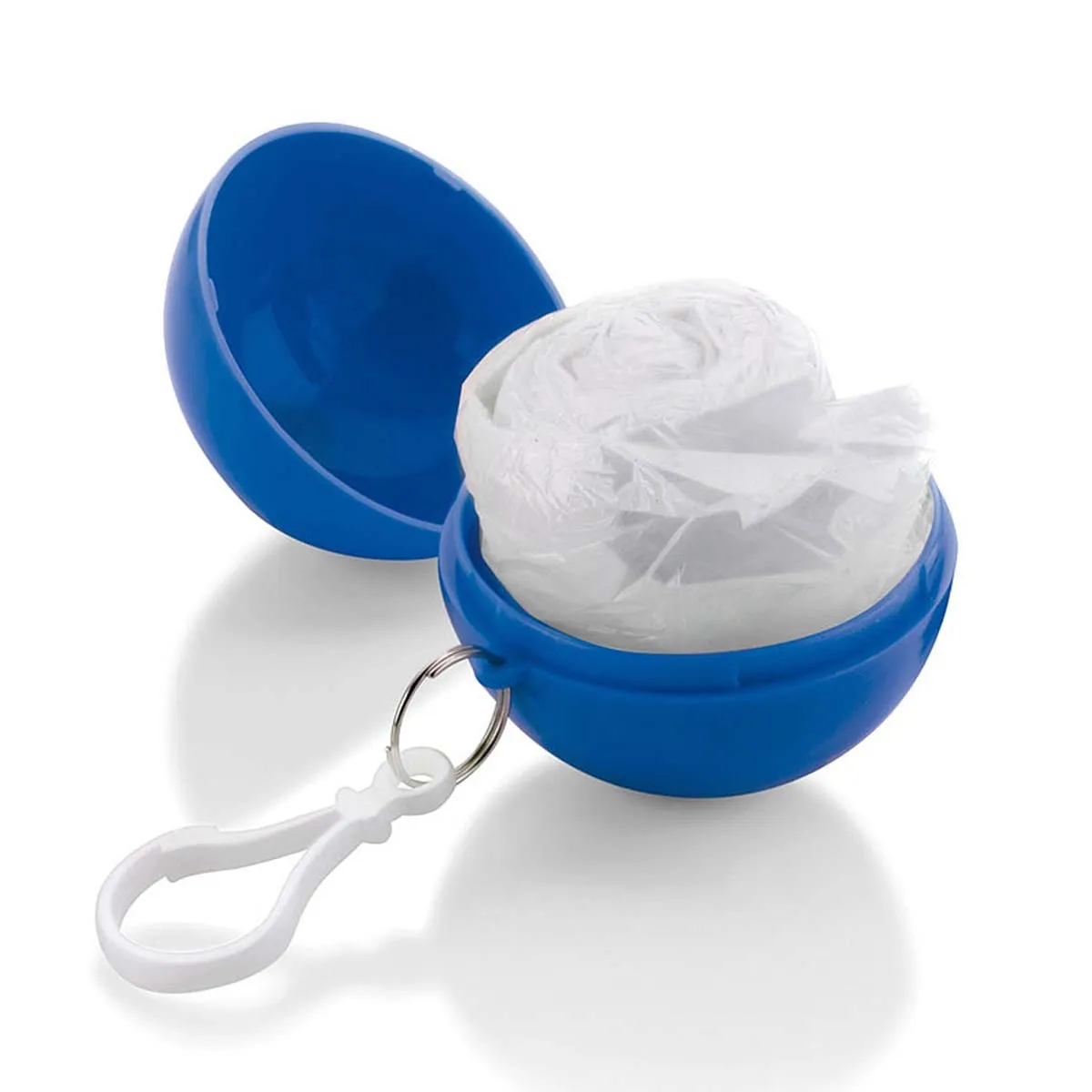 Portable Emergency Raincoats Hook Poncho Ball KeyChain 4