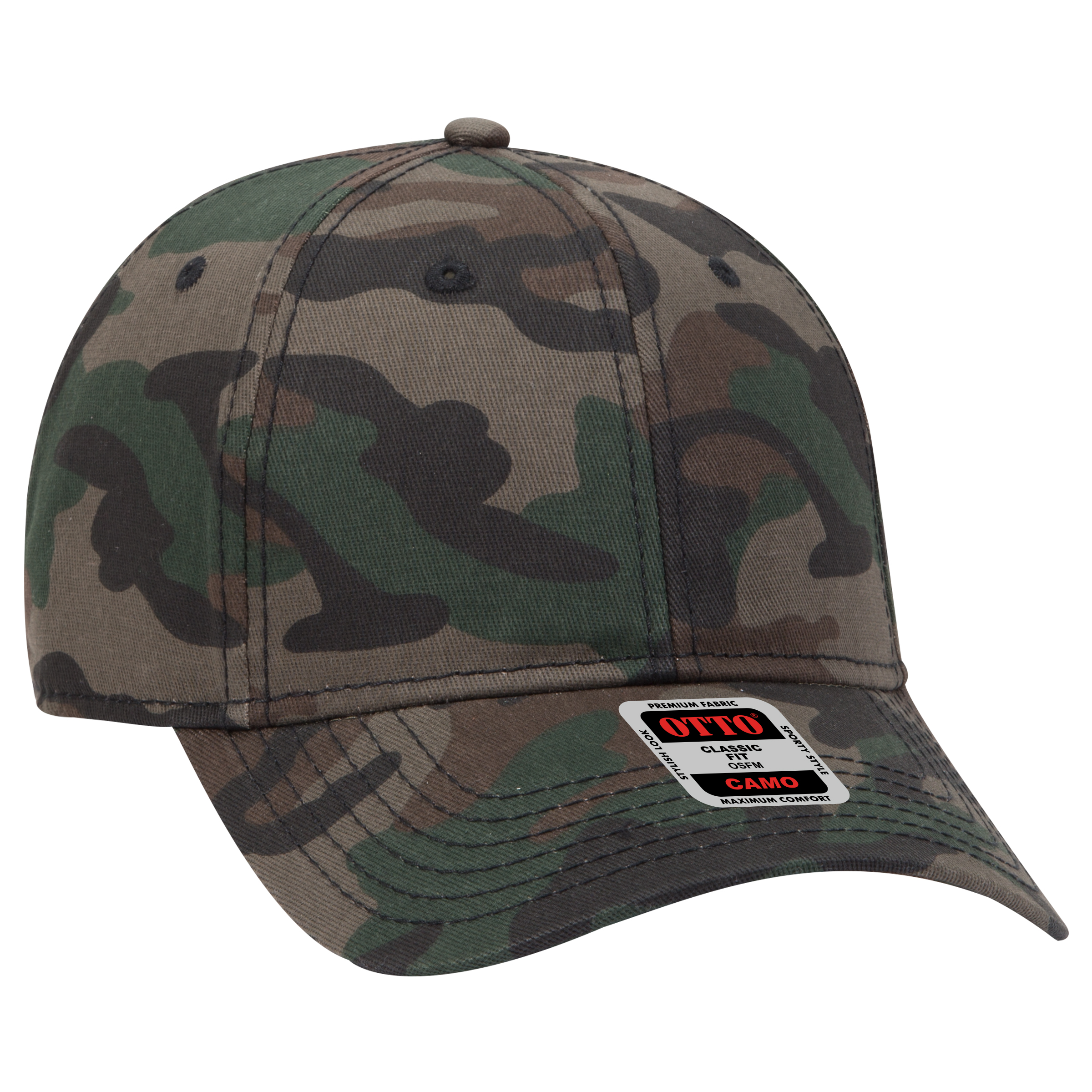 OTTO CAP® Camouflage 6 Panel Low Profile Baseball Cap 31