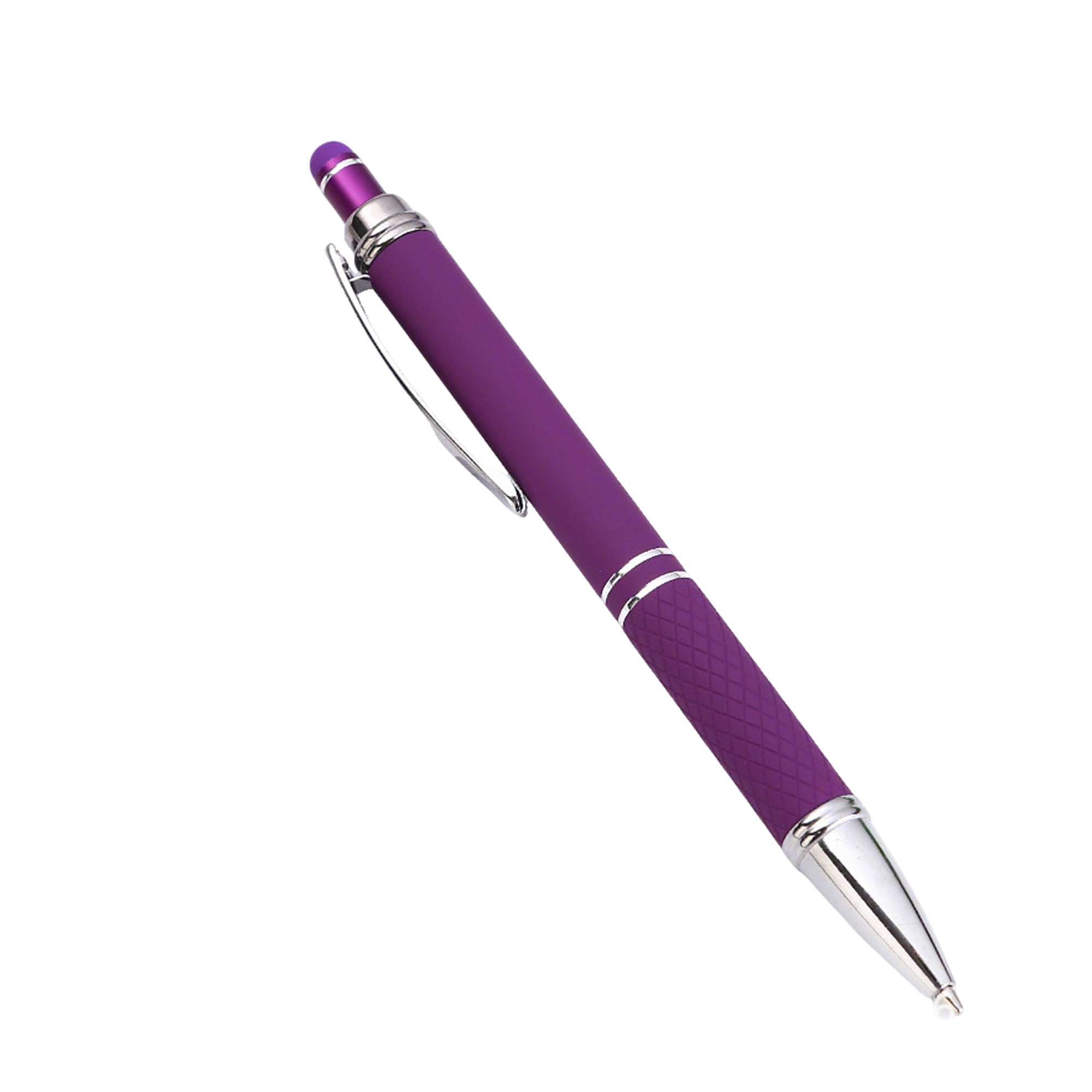 Metallic Stylus Ballpoint Pen With Soft Touch 5.5" Length 8