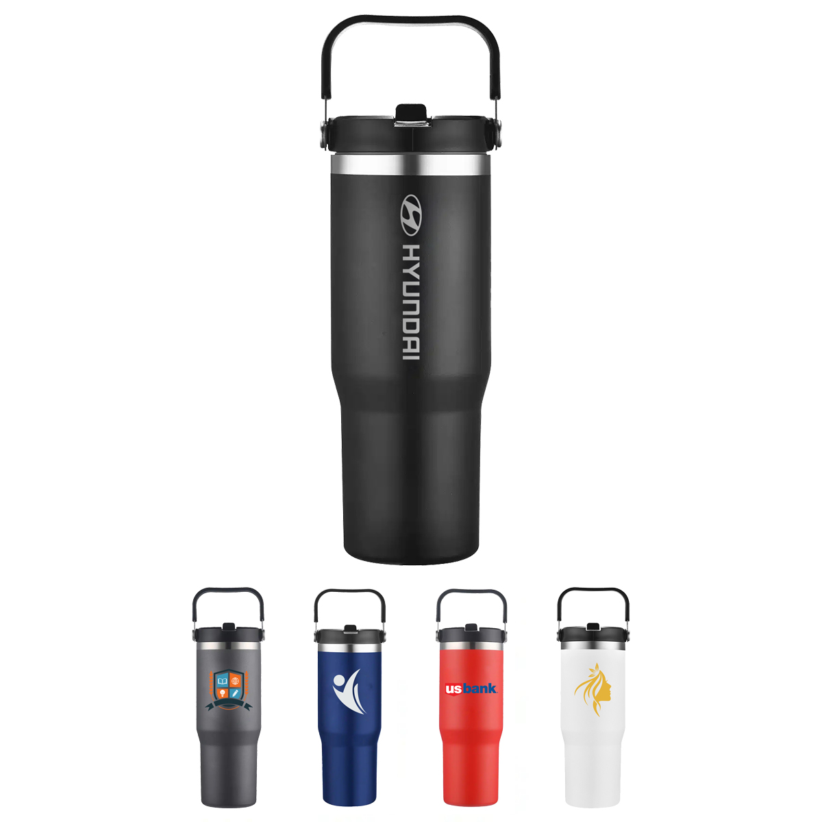 EcoSip 30OZ insulated Tumbler With Integrated Swivel Handle 11