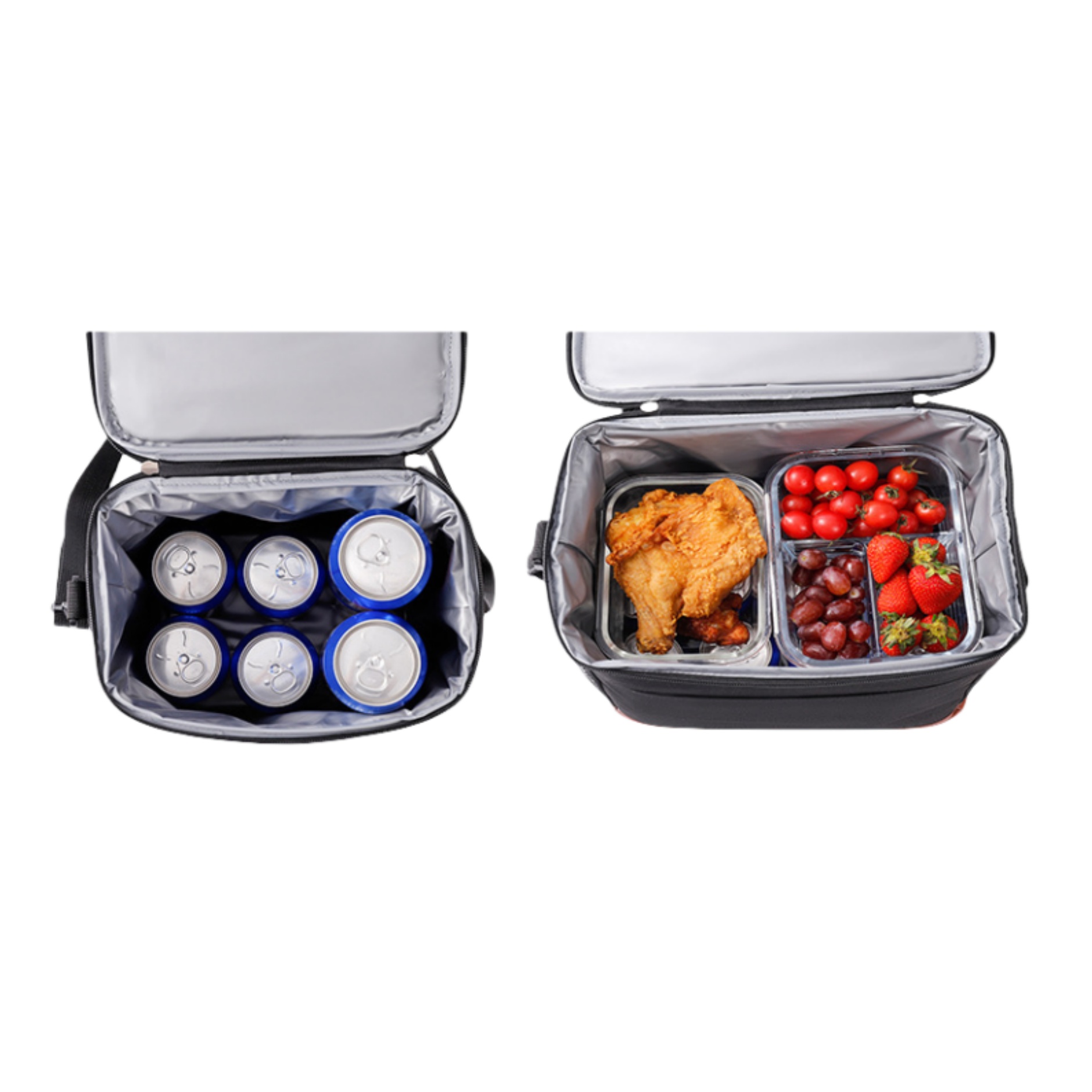 Insulated Lunch Bag Cooler Tote Bag with Beer Bottle Opener and Adjustable Shoulder Strap 2