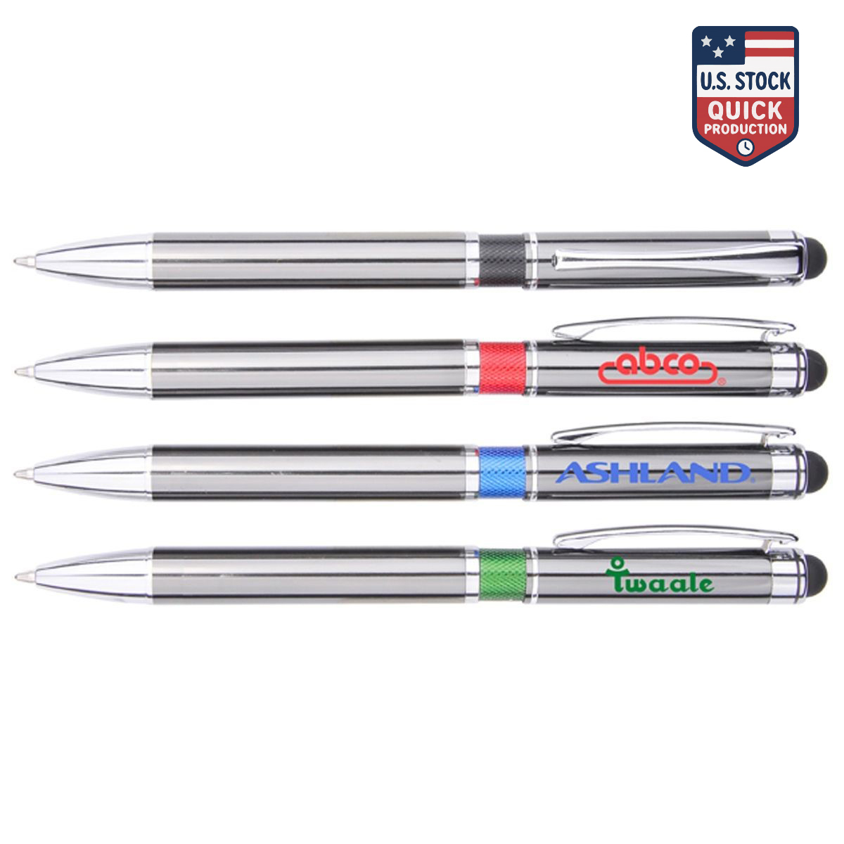 Aluminum Stylus Ballpoint Pen in Gunmetal Finish 7