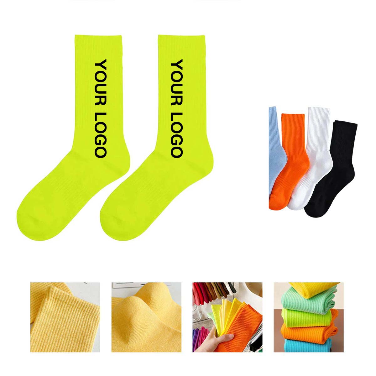 Cotton Long Socks Jacquard Pattern Breathable 5