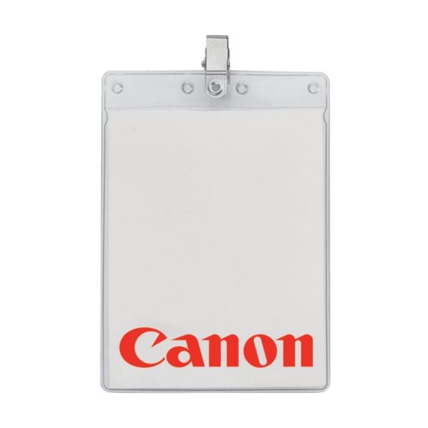4" x 6" Printed Large Vertical Vinyl Pouch with Bulldog Clip 2