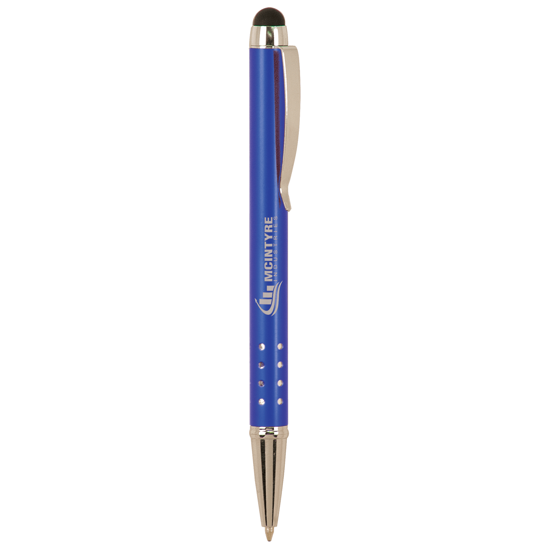 Blue with Silver Trim Pen with Stylus 2