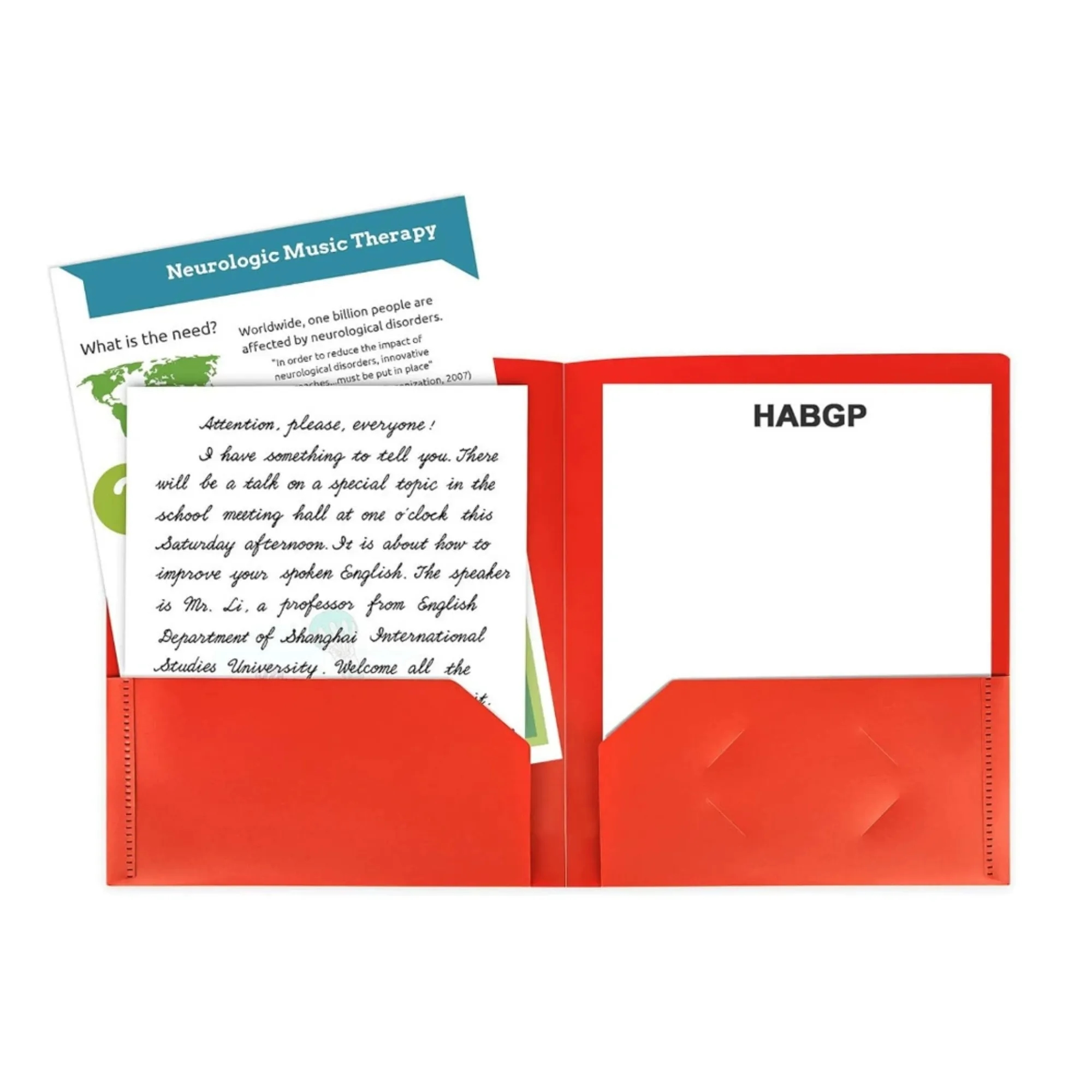 Plastic Office Document Storage Folder 2 Pocket 5