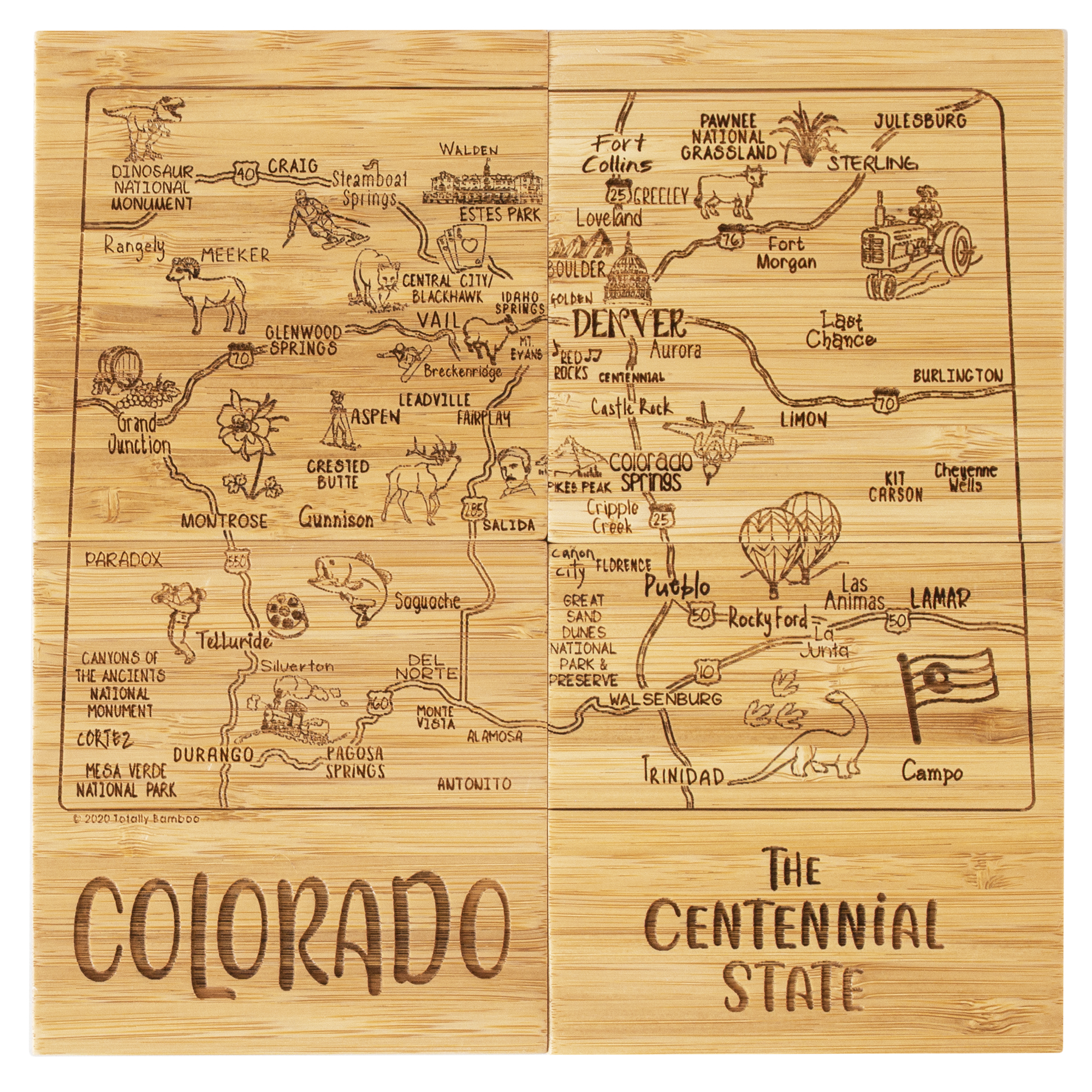 Colorado Puzzle Coaster Set 9