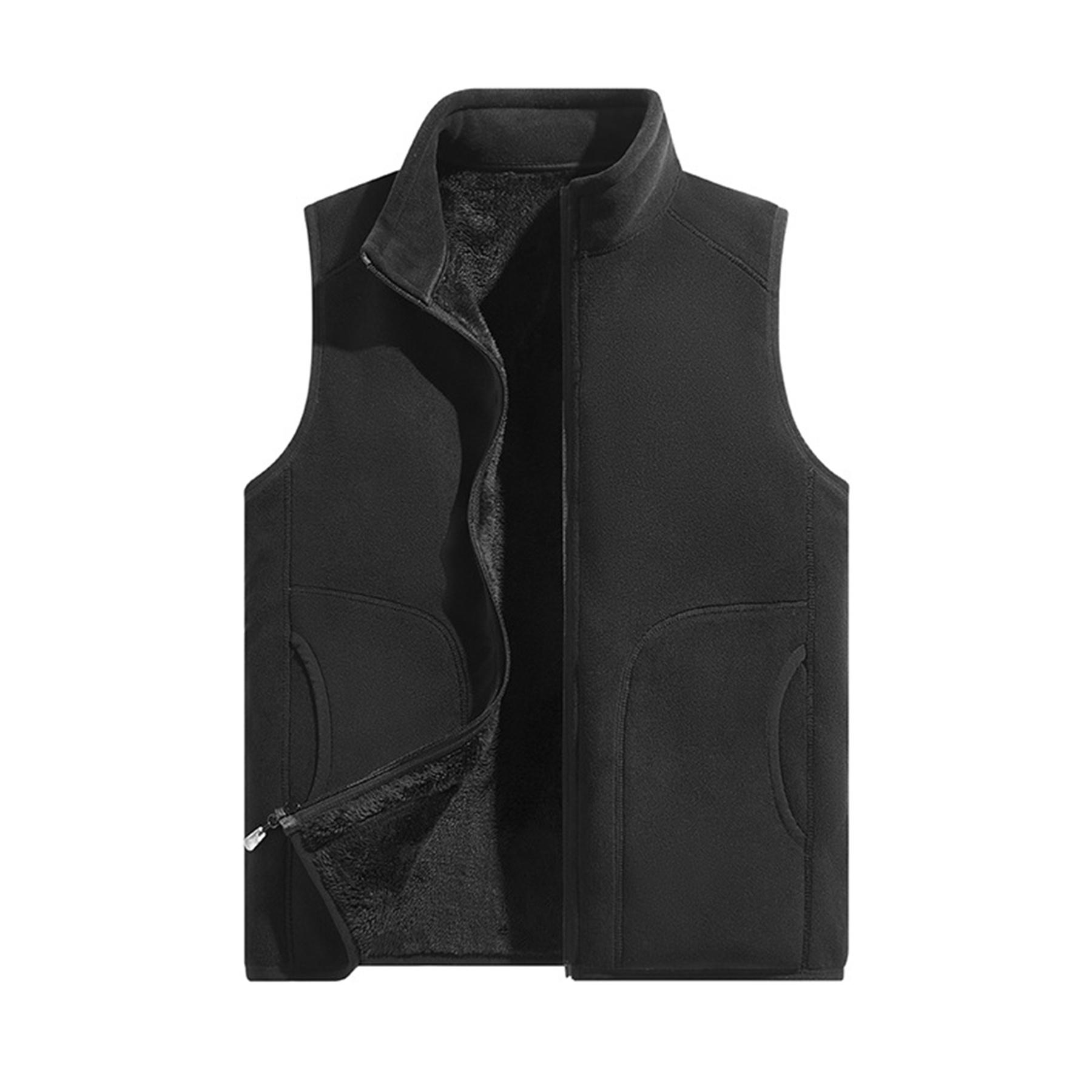 Sleeveless Full Zip Fleece Vest 5