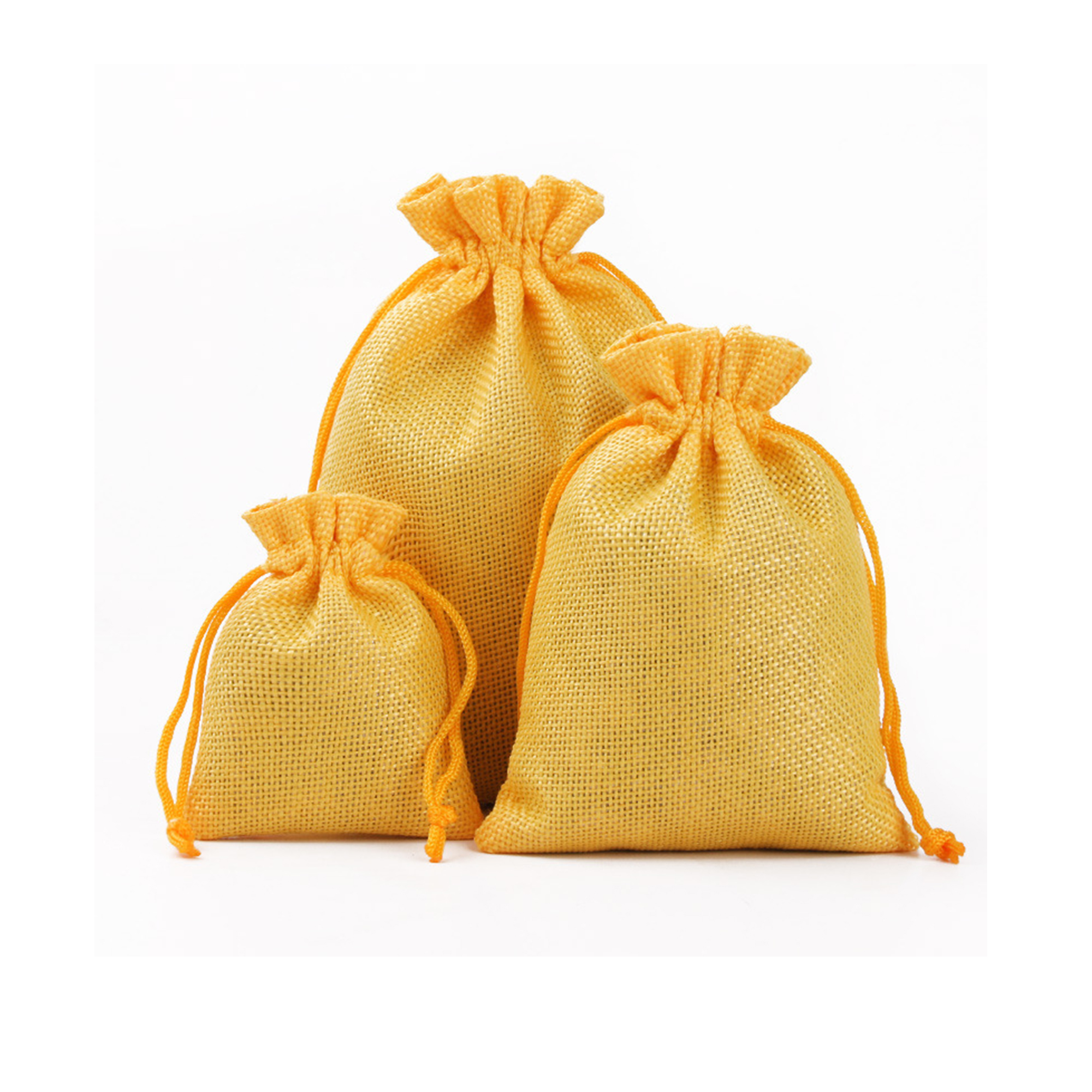 Nylon Linen Drawstring Jewelry Pouch 11