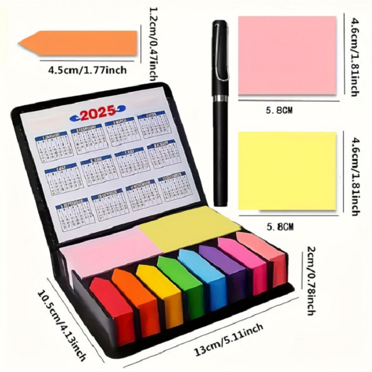 Small Leather Flip-Top Calendar Box W/ Pen 1