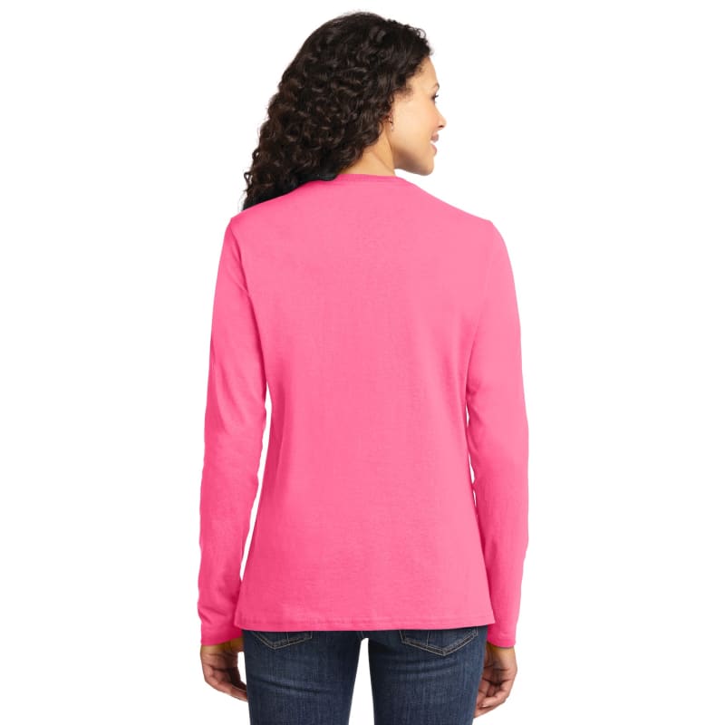 Port & Company Women's Long Sleeve Core Cotton Tee. 87