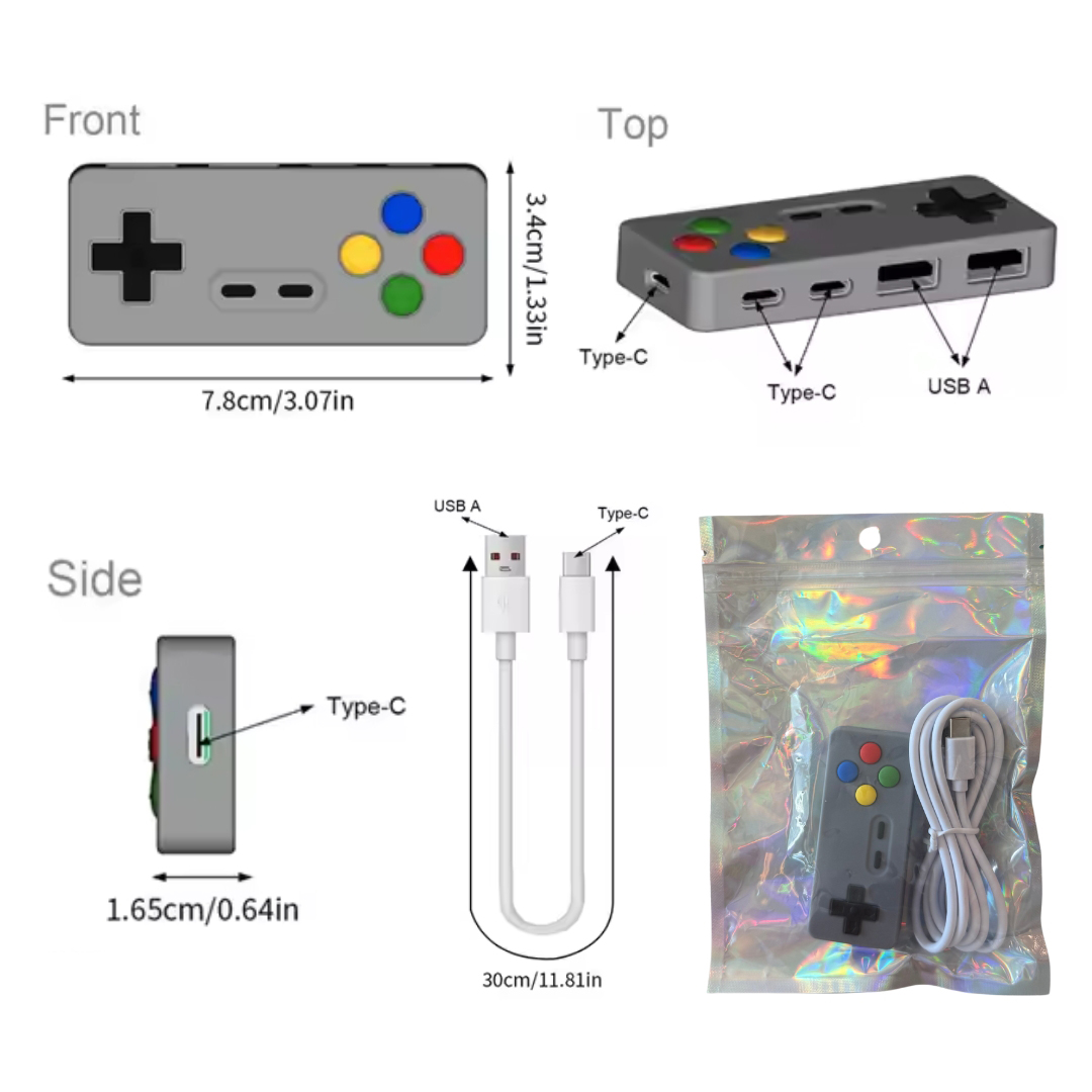 Custom Shaped PVC USB Hub - USB-A with Optional Type-C Upgrade 8