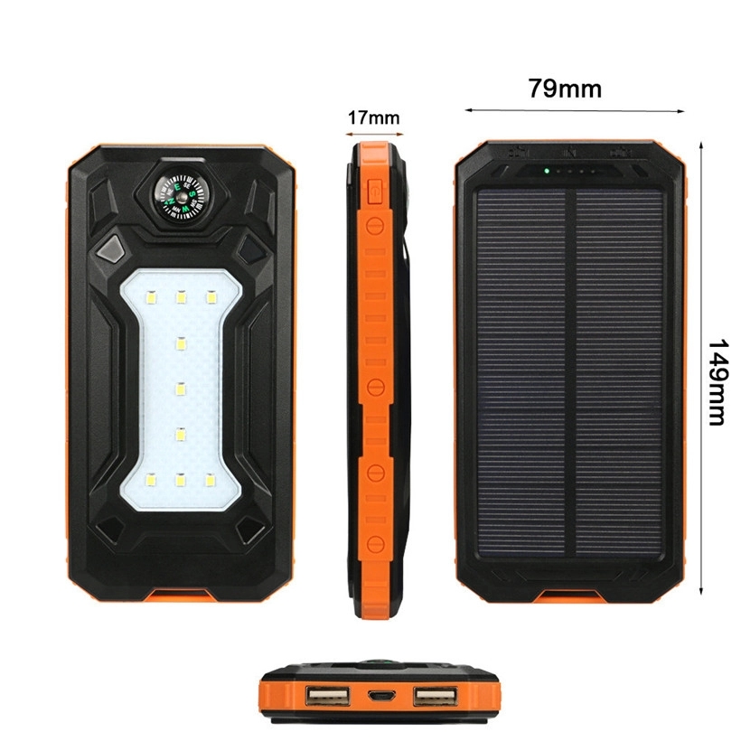 20000mAh Solar Power Bank with Compass and LED 1