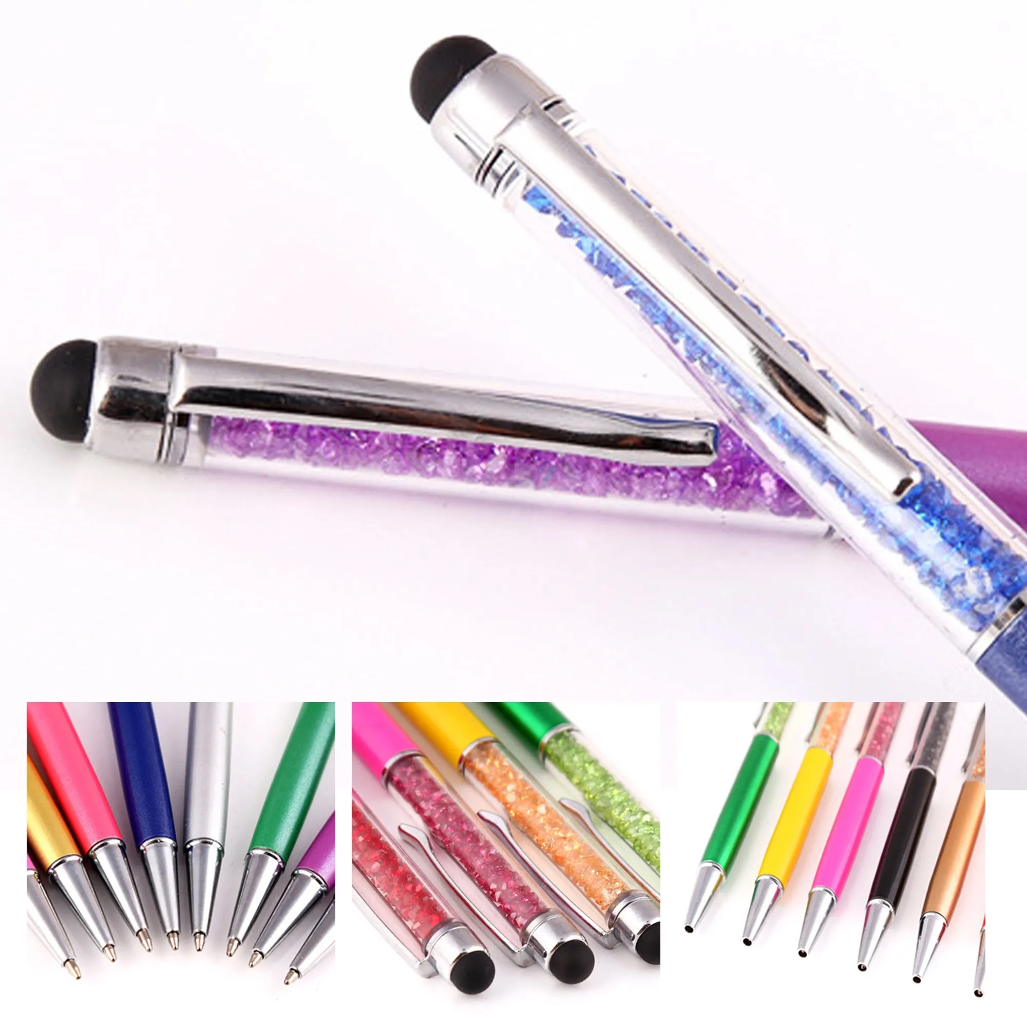 Crystal Ballpoint Pen with Stylus 2