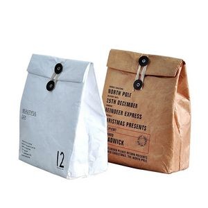 Custom Durable Kraft Paper Insulated Lunch Bag 2