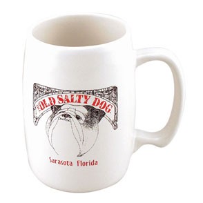 16 Oz. Barrel Ceramic Mug - White 2
