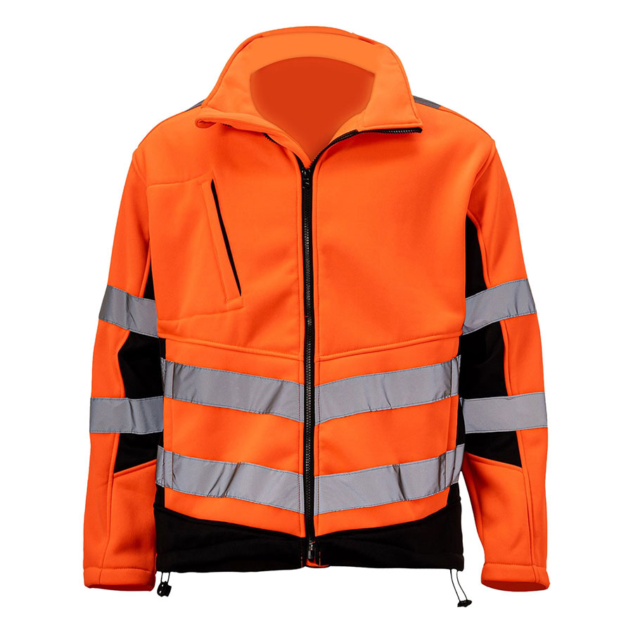 VISIPRO Reflective Safety Jacket with Black Trim - 280G Fleece - ANSI 107-2015 Class 3