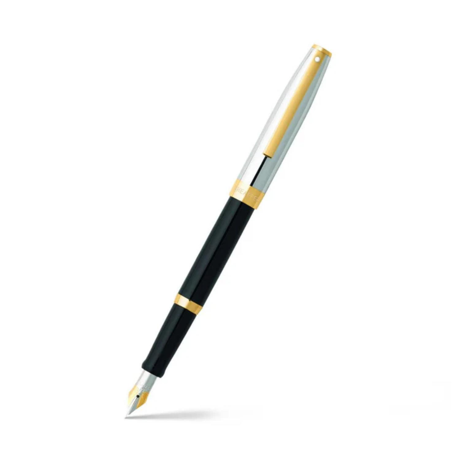 SHEAFFER® SAGARIS 9471 Gloss Black Gold Tone Trim Fountain Pen w/ Gift Box 3