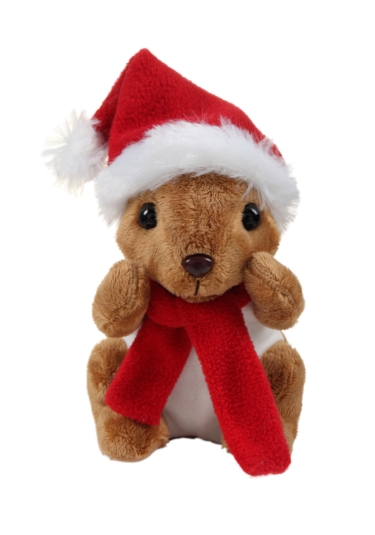 soft plush Squirrel with Christmas scarf &hat 2