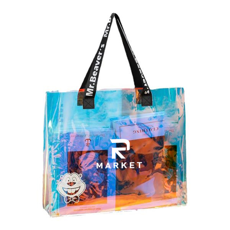 Iridescent Clear Tote Bags quickly pass the security inspection 2