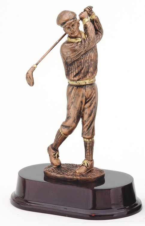 Golf, Male - Bronze Series Golf Resin, 8-1/2" 2