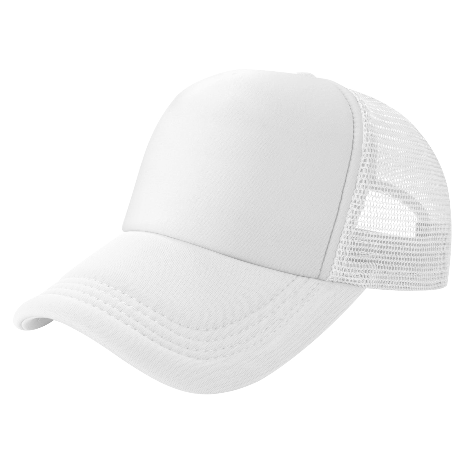 Curved Brim 5-Panel Foam And Mesh Trucker Hat 2