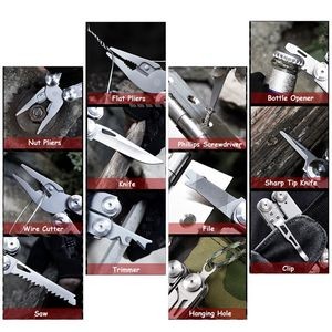 Robust Heavy Duty Multi Pliers Tool Kit With Carabiner 14