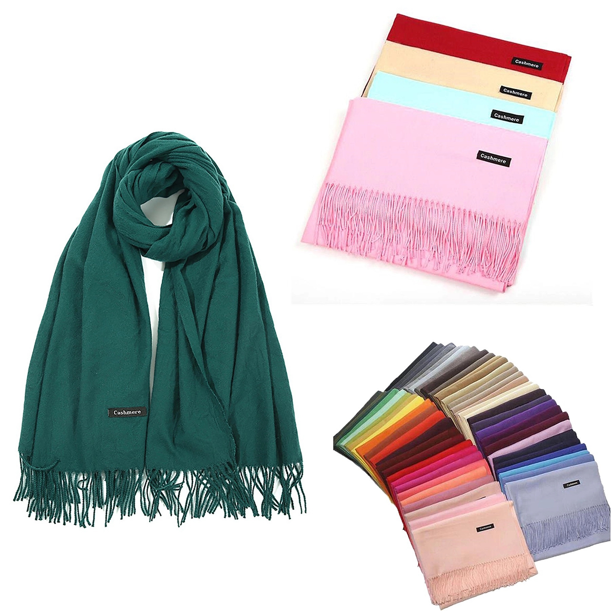 Cashmere Scarf With Fringes