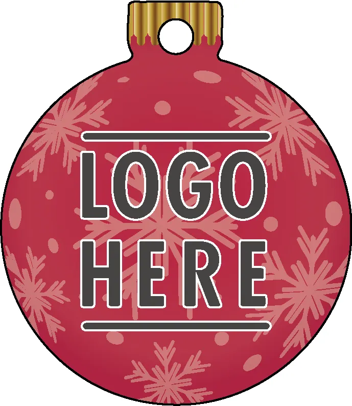 Full Color Acrylic Ornaments - Bulb 2 - Red